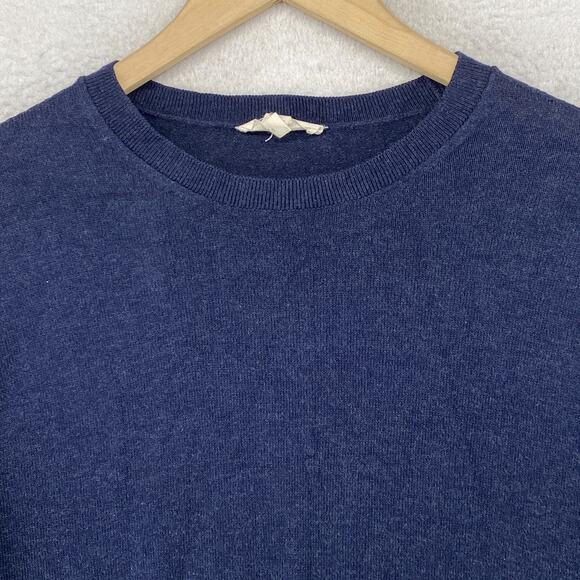EILEEN FISHER Sweater XXS Tunic Organic Cotton Jumper Side Slit Blue - Picture 5 of 11
